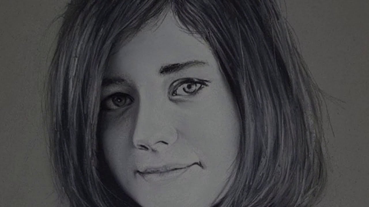 How to draw a girl: "Nicole" charcoal portrait on toned paper - YouTube