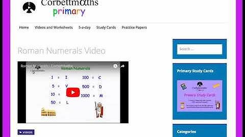 Video Tutorials on Corbettmaths Primary
