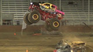 Rockstar(freestyle winner) &Cal. Kid dual freestyle @Monster Truck Insanity Tour 2015