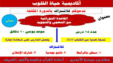 دورة مجانية فى القاعدة النورانية بالتهجى مع التجويد
