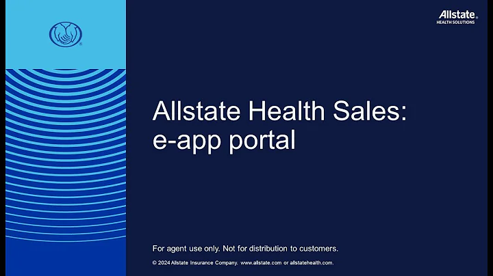 Allstate Health Solutions: e-app portal