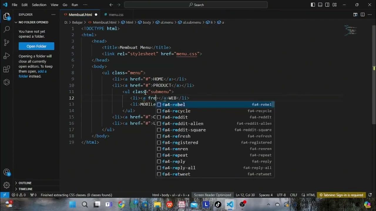 Tutorial membuat menu dan form login di Website Menggunakan Visual ...
