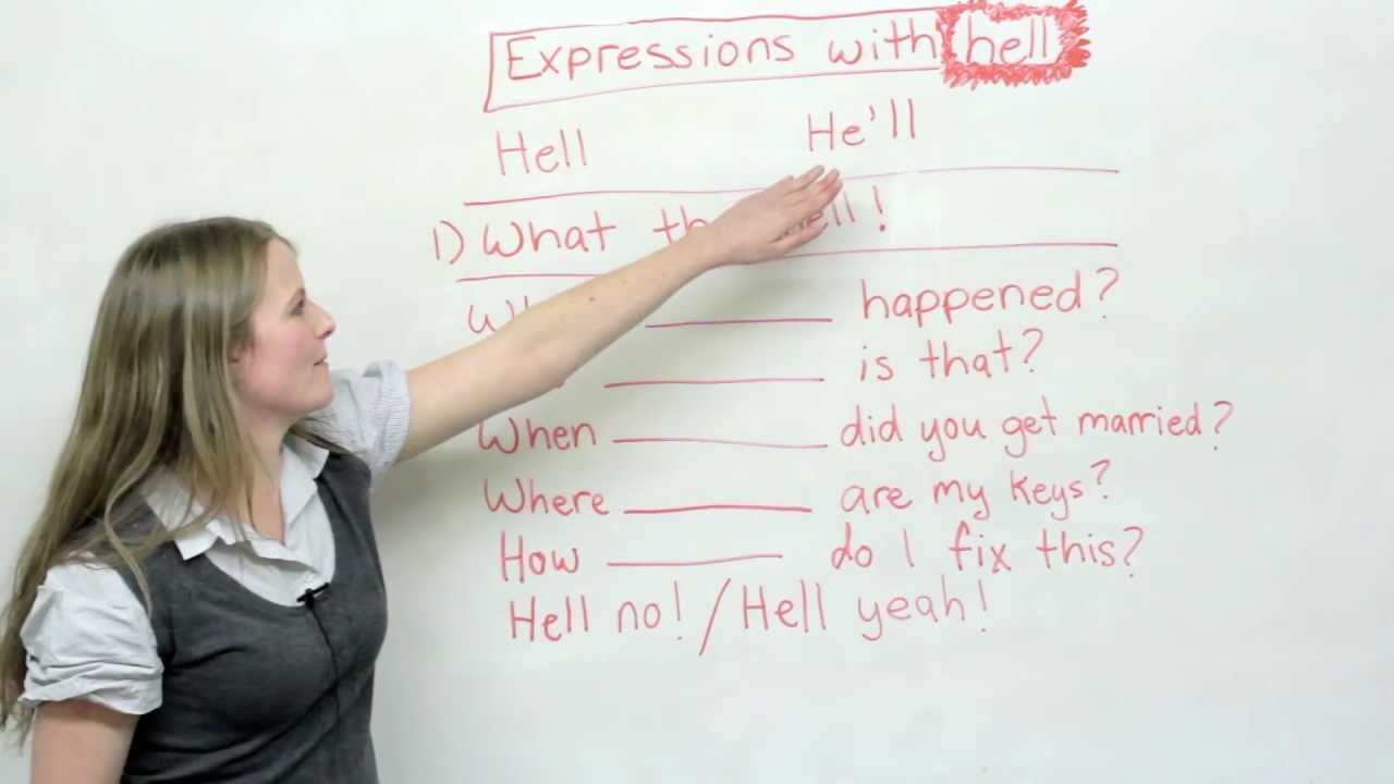 ⁣Slang in English: 'What the hell' and other HELL expressions