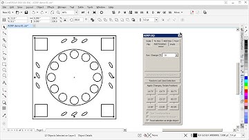 Adjust Objects; Retain Positions  (AORP) - CorelDRAW macro - Demo 01