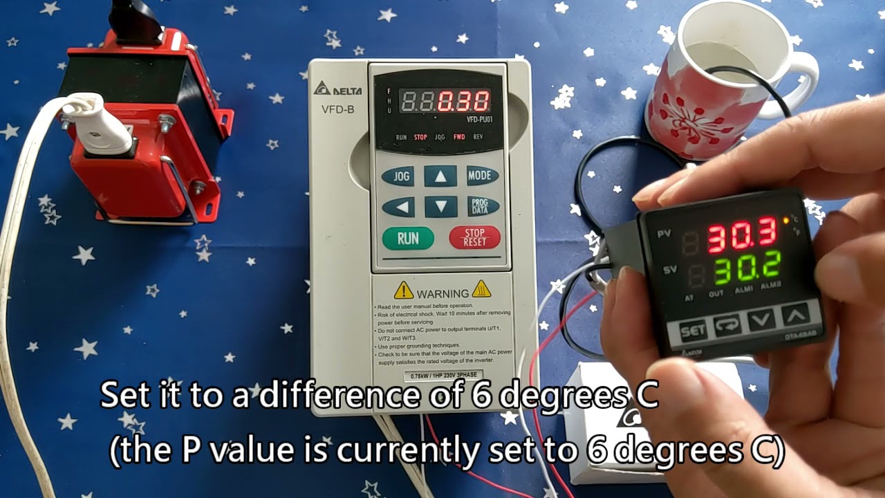 VFD-QR13-PID temperature controller-analog signal fine-tuning