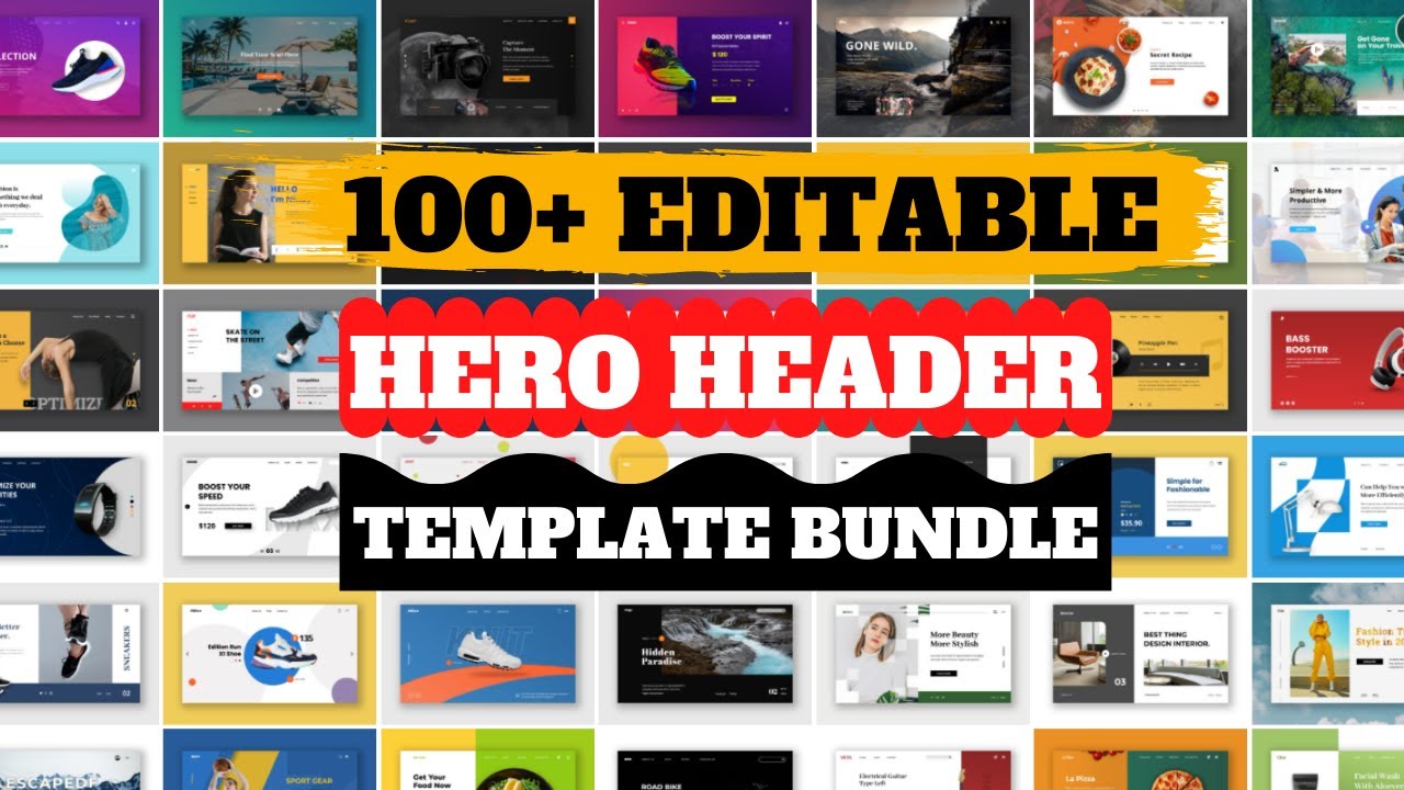 100+ Best Landing Hero Header Template 2021
