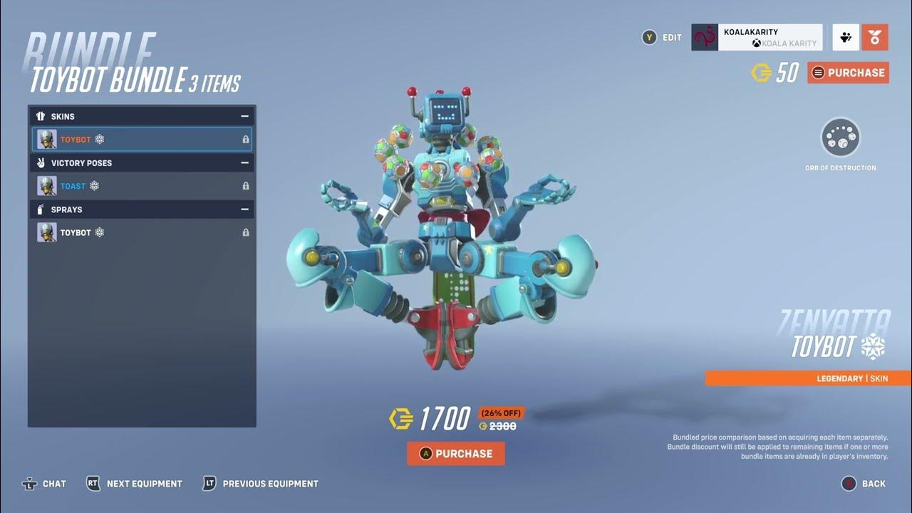 New Toybot Bundle for Zenyatta, S2 Store Update. [Overwatch 2