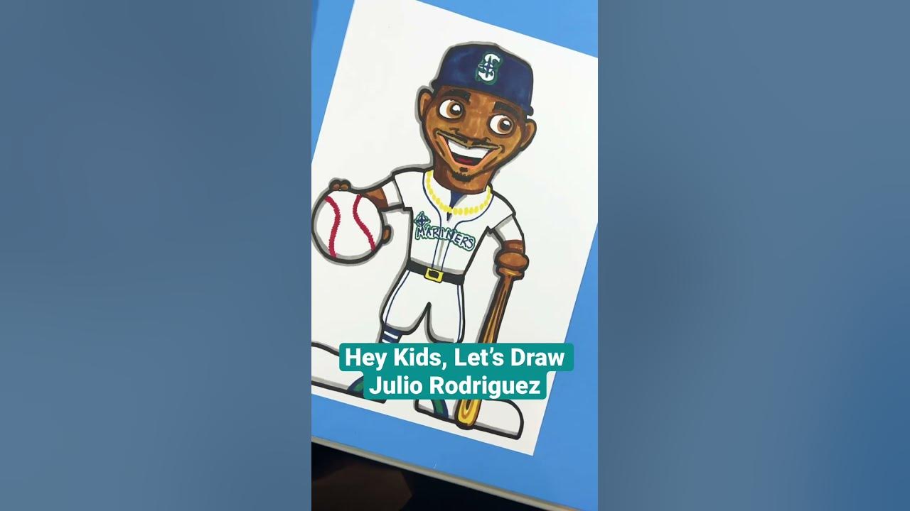 Julio Rodriguez Seattle Mariners Dominican Republic caricature