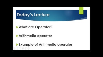 What is  Arithmetic Operators with Example     Urdu and Hindi Lecture  11