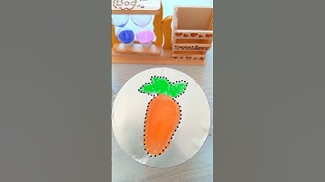 Draw Carrot 🥕#satisfying #asmr #relaxing #drawing #craft #oddlysatisfying #asmrsounds  #shorts
