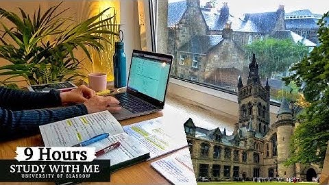 9 HOUR STUDY WITH ME | Background noise, Rain Sound, 10-min Break, No music, Study with Merve