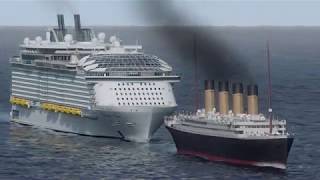 Allure Of The Seas Vs Titanic - How Big Is The Symphony Of The Seas