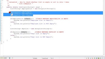 JAVA UTIL ARRAYLIST ISEMPTY METHOD EXAMPLE DEMO