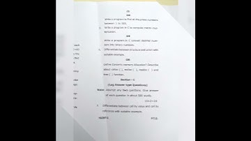 c programming 2016 question paper  VBSPU