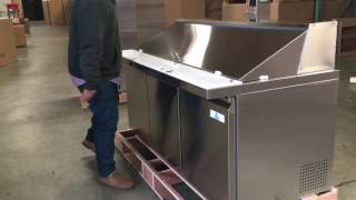 Salad sandwich prep table refrigerator mega 72 ins