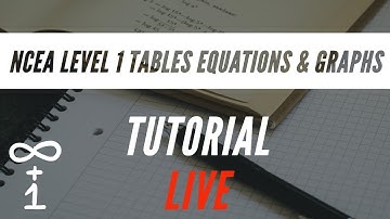 NCEA Level 1 Tables Equations & Graphs Tutorial - 2019 Help Desk 2