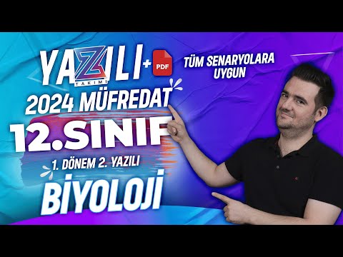 12.Sınıf Biyoloji 1.Dönem 2.Yazılı Hazırlık | 2023-2024 Güncel Yazılı Formatı 📂 +PDF