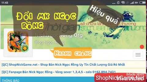 Ngọc Rồng Online : Đổi mật khẩu đăng ký bằng yahoo, gmail và số điện thoại đơn giản