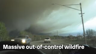 Massive out-of-control wildfire in northern Manitoba forces evacuations