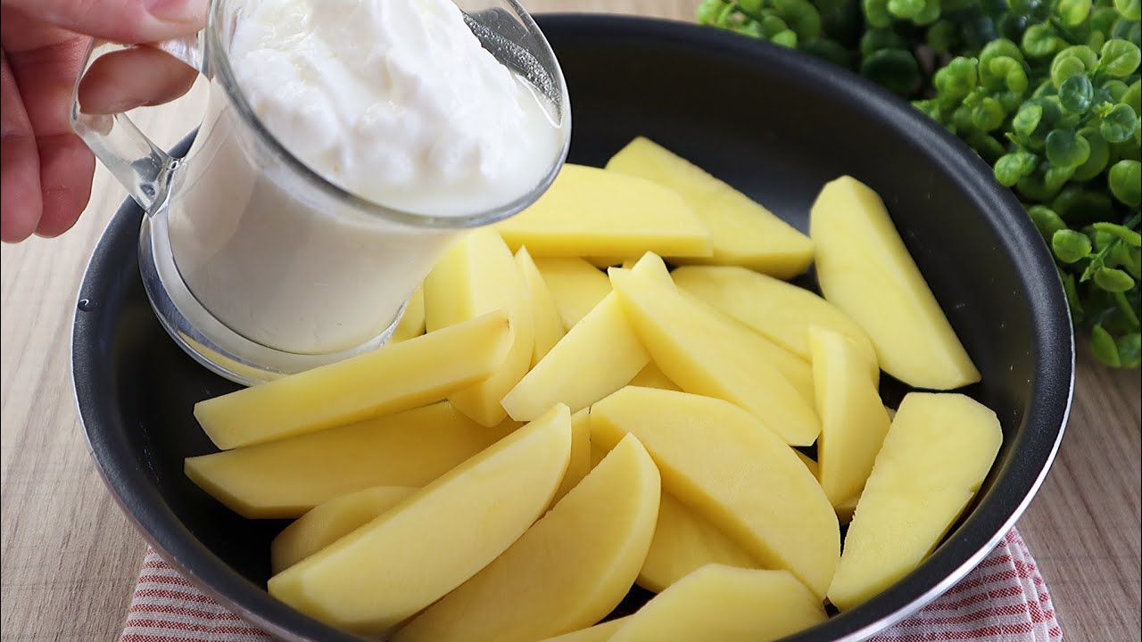 Patates ve yoğurdunuz varsa bu tarifi 5 dakikada yapın! Fırınsız #asmr