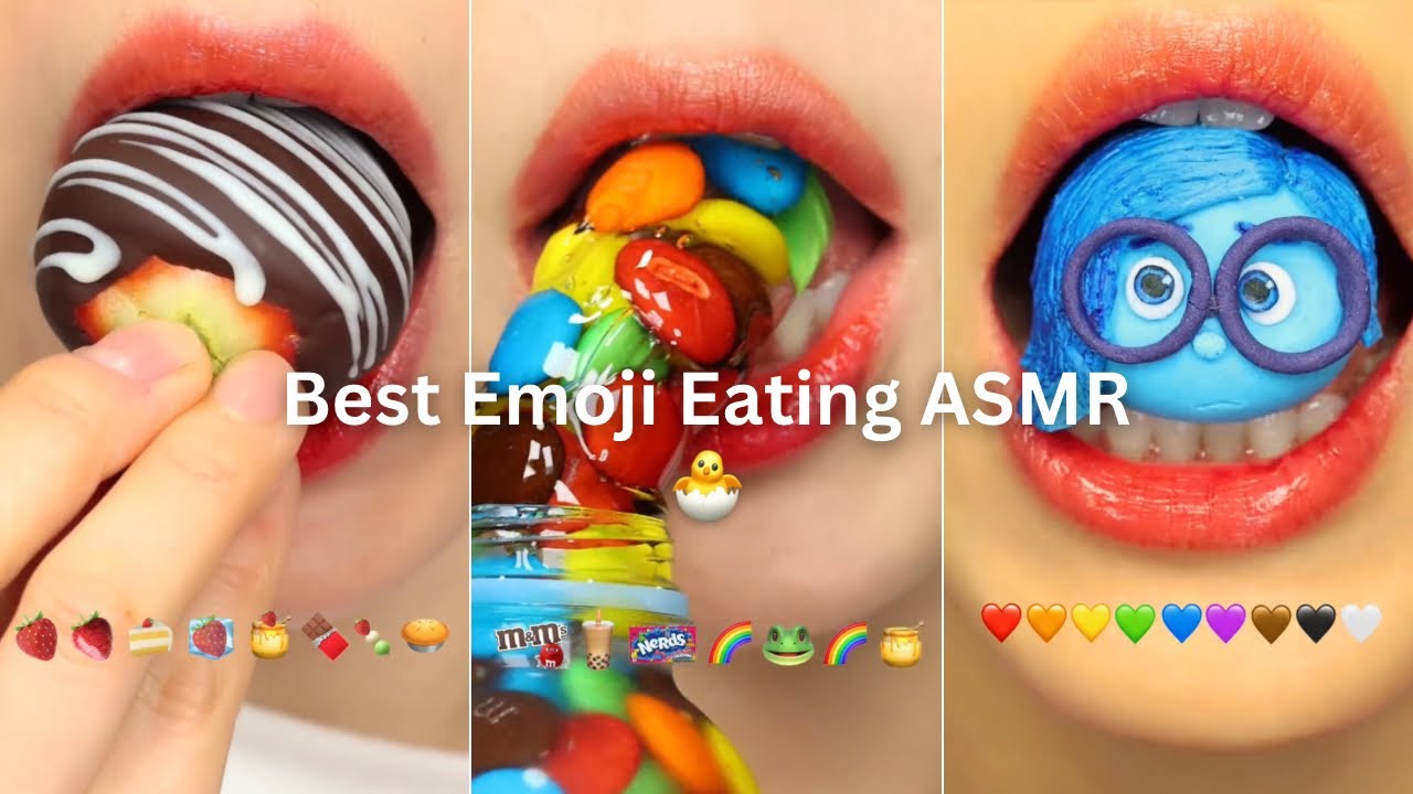 EMOJI EATING CHALLENGE ASMR | TIKTOK FOOD COMPILATION | Super ...