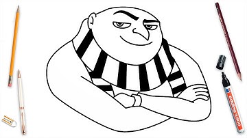 How To Draw Gru Easy Step By Step | Despicable Me 4