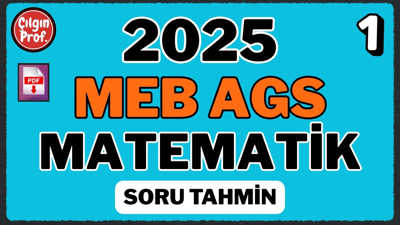 MEB AGS Matematik Soru Tahmin [PDF] - MEB AGS Matematik Deneme 1