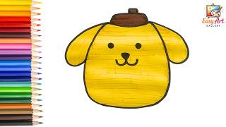 How to Draw Pompompurin Squishmallow 🐶💛 | Easy Cute Sanrio Drawing Step by Step