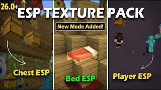 ESP Texture Pack for minecraft bedrock & pe 26.0+  | Chest, Mobs, Beds, etc