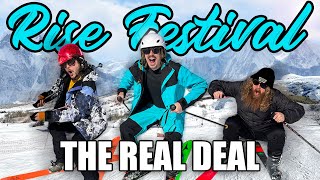 A festival in the SNOW?! Our first time at a WINTER festival | RISE Festival 2023