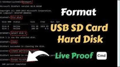 How To Format USB/SD Card/Hard Disk Using CMD - Best Method Ever
