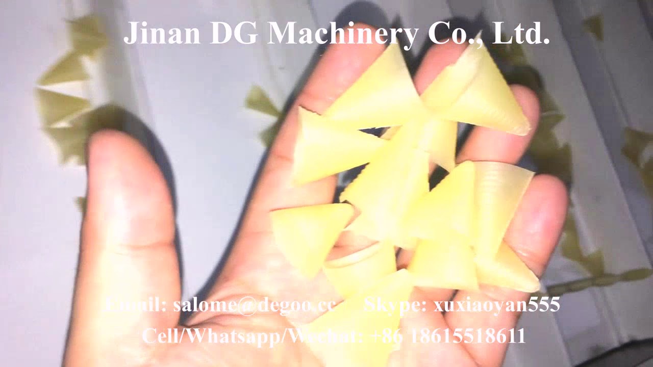 Crispy Corn Cone Snacks Crunchy Bugle Pellets Chips Extrusion Machinery Maker Manufacturer