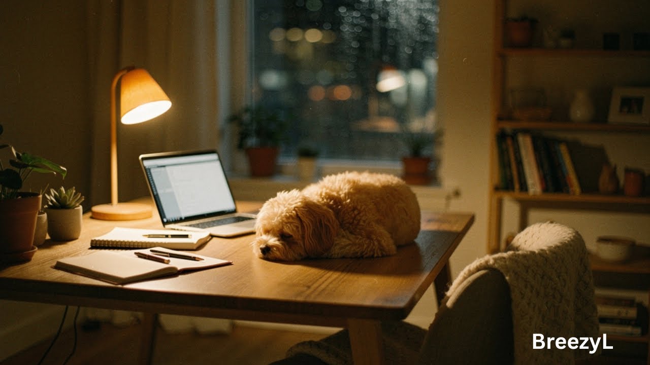 Late Night Study 🌙 Gentle Rain for Tired Eyes