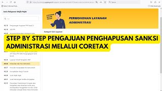 STEP BY STEP SUBMISSION OF APPLICATION FOR REMOVAL OF ADMINISTRATIVE SANCTIONS VIA CORETAX