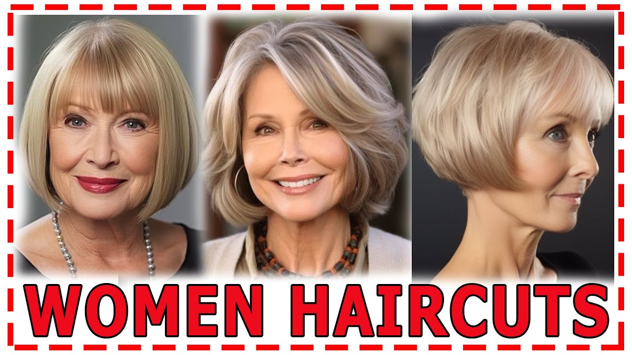 40 MODERN💕HAIRSTYLES for women in 2024.Haircuts after 50 years. Round face  haircuts. 