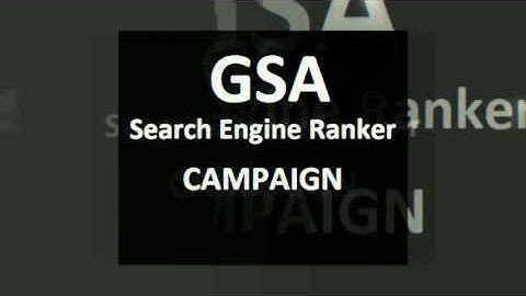 GSA Search Engine Ranker Campaign