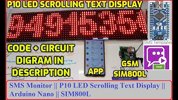 SMS Monitor || P10 LED Scrolling Text Display || Arduino || SIM800L