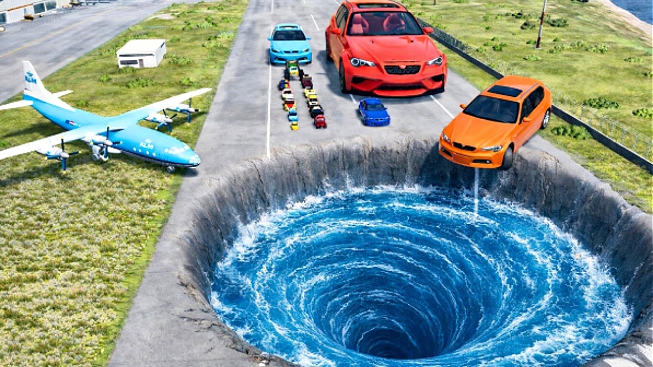 🔥 BIG & SMALL CARS vs GIANT PIT #36 💥- BeamNG.drive Extreme