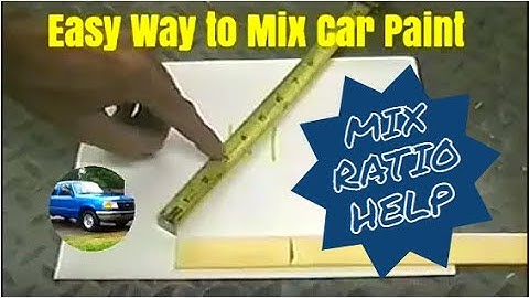 Easy Way to Mix Automotive / Car Paint - Help with Mix Ratios