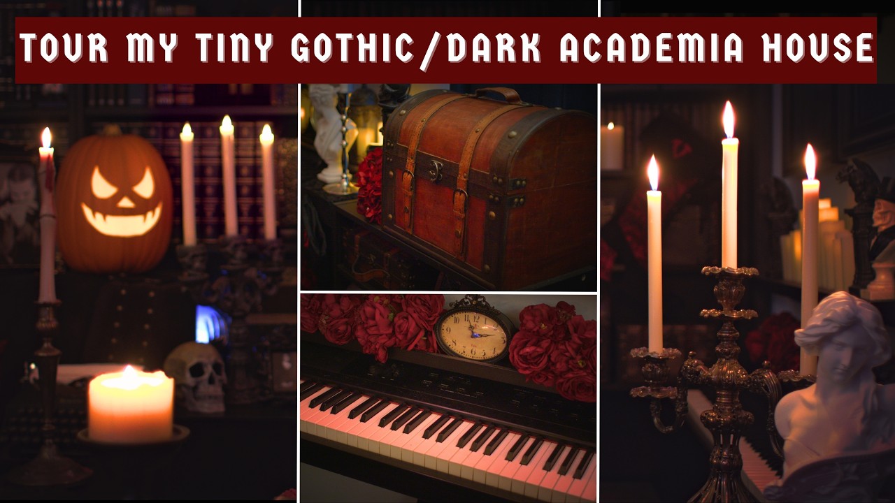 Gothic/Dark Academia Studio Apartment Tour! (350 sqft) (2025)