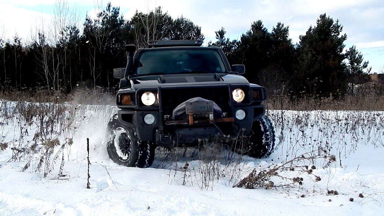 GOODYEAR WRANGLER MT/R with Kevlar in Snow - Hummer H3 Off-Road in snow -  YouTube