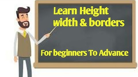 HTML & Css Tutorials #9 2021 :Html height width & borders in hindi/urdu Web Designing