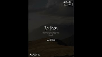 ﴿.. وحملها الإنسان إنه كان ظلوما جهولا﴾ | القارئ: راشد الحليبة