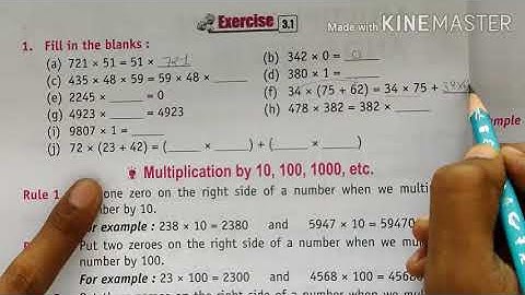 Class 5 subject math chapter-3 Multiplication and Division Ecercise 3.1 and 3.2
