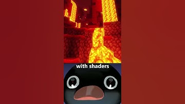 Minecraft Shaders vs No Shaders #shorts   #minecraft #pingu #nootnoot #funny