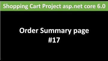ASP.NET CORE 6.0 :  Shopping Cart Project Full Course -17