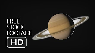 Free Stock Footage - Spinning Saturn Black Background