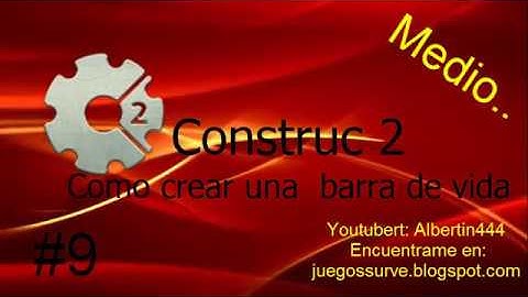 Construtc 2 en español; Vídeo 9; Barra de vida