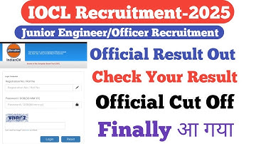 IOCL Junior Engineer/Officer Result Out||Official Cut Off||Check Your Result||