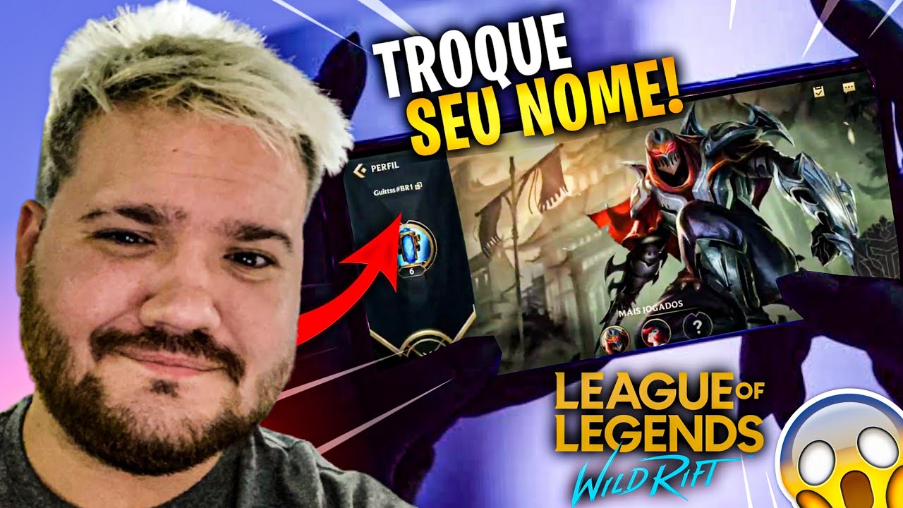 Como Trocar Seu Nick no WILD RIFT! Vincular Conta GOOGLE e